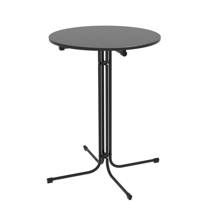 Gardeon Outdoor Bar Table Round Folding Desk Top 109cm Patio Furniture Black - Homecoze