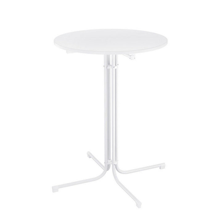 Gardeon Outdoor Bar Table Round Folding Desk Top 109cm Patio Furniture White - Homecoze