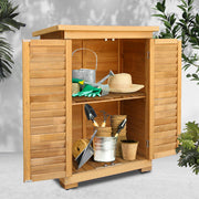 Portable Outdoor Wooden Garden Storage Cabinet - Homecoze