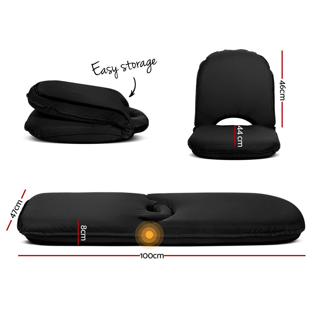Foldable Beach Sun Picnic Seat - Black - Homecoze