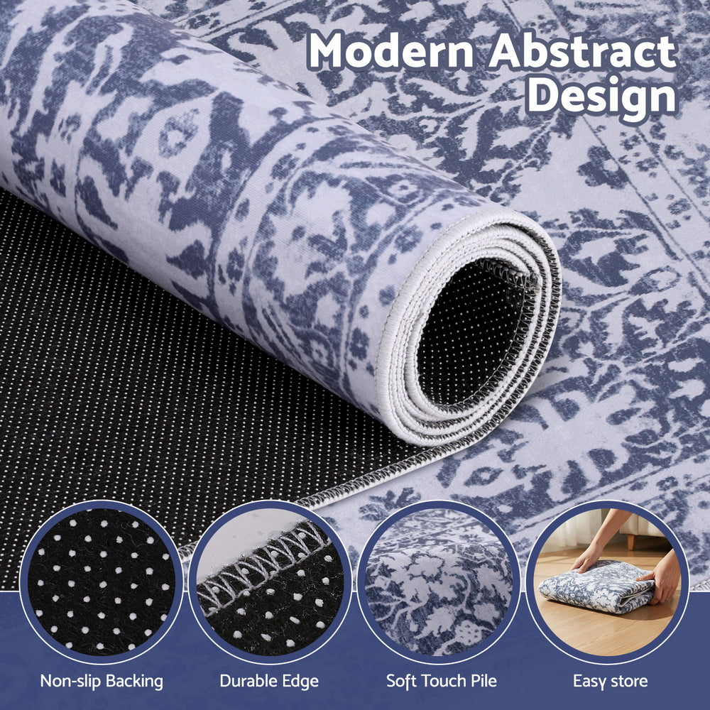 Artiss Floor Rug 120x170cm Soft Velvet Washable Modern Area Rug Floor Carpet Mat - Homecoze