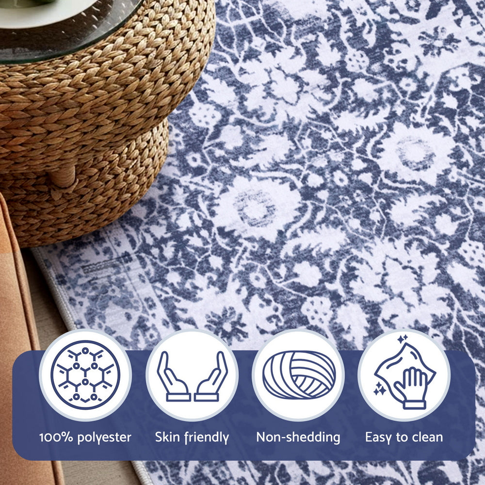 Artiss Floor Rug 120x170cm Soft Velvet Washable Modern Area Rug Floor Carpet Mat - Homecoze