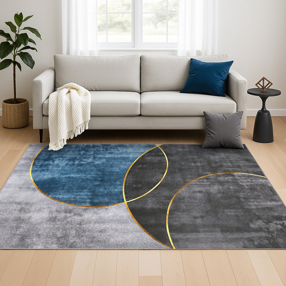 Artiss Washable Floor Rug 160X230cm Large Geometric Area Rug Modern Floor Carpet - Homecoze