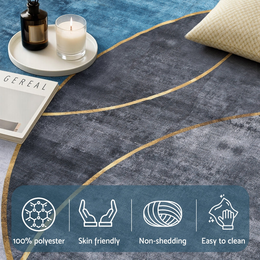 Artiss Washable Floor Rug 240X340cm Large Geometric Area Rug Modern Floor Carpet - Homecoze