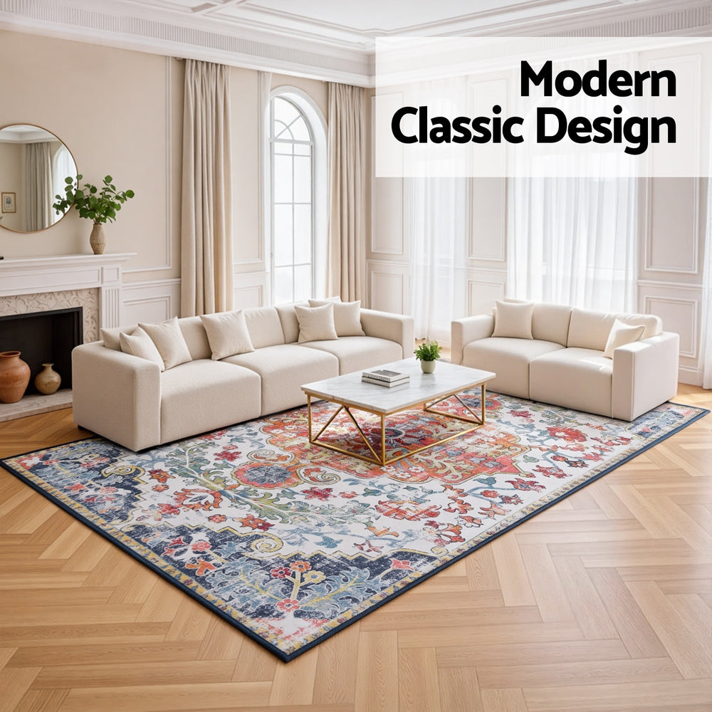 Artiss Floor Rug 240X340cm Large Washable Geometric Area Rug Modern Carpet Mat - Homecoze