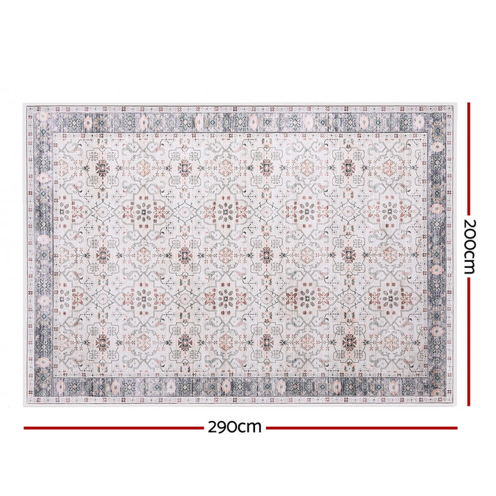 Artiss Washable Floor Rug 200x290cm Large Area Rug Modern Living Room Carpet - Homecoze