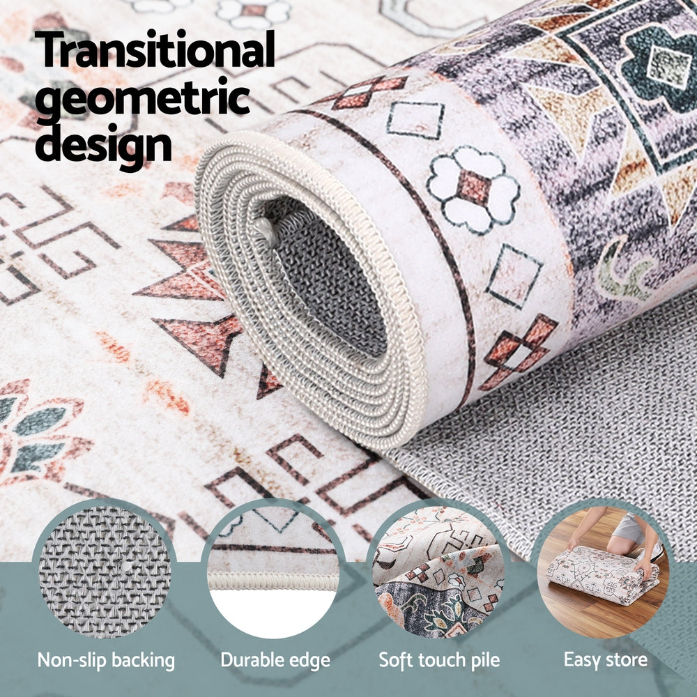 Artiss Washable Floor Rug 200x290cm Large Area Rug Modern Living Room Carpet - Homecoze