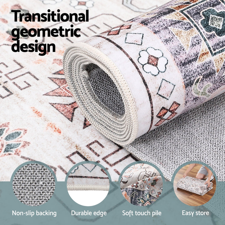 Artiss Washable Floor Rug 200x290cm Large Area Rug Modern Living Room Carpet - Homecoze