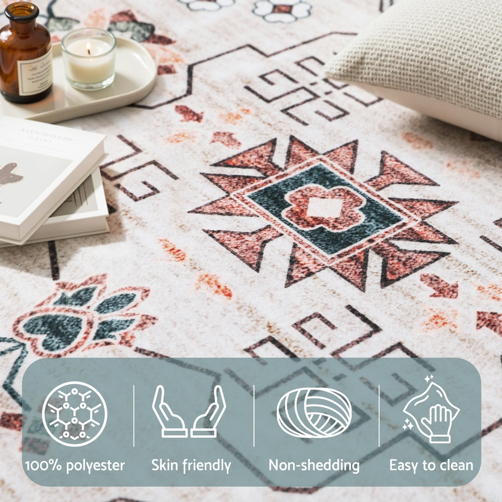 Artiss Washable Floor Rug 200x290cm Large Area Rug Modern Living Room Carpet - Homecoze
