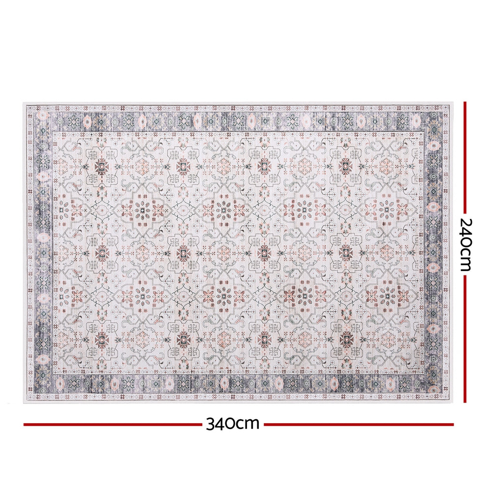 Artiss Washable Floor Rug 240X340cm Large Area Rug Modern Living Room Carpet - Homecoze