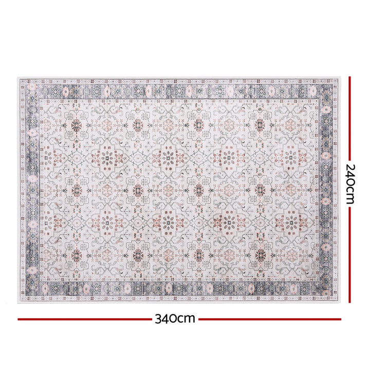 Artiss Washable Floor Rug 240X340cm Large Area Rug Modern Living Room Carpet - Homecoze