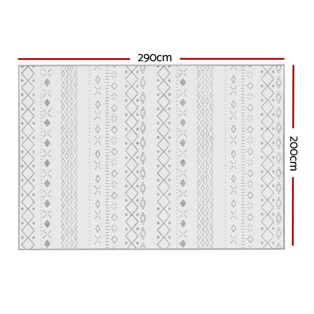 Artiss Rug 200x290cm Area Rug Washable Mat Large Carpet Soft Short Pile Una - Homecoze
