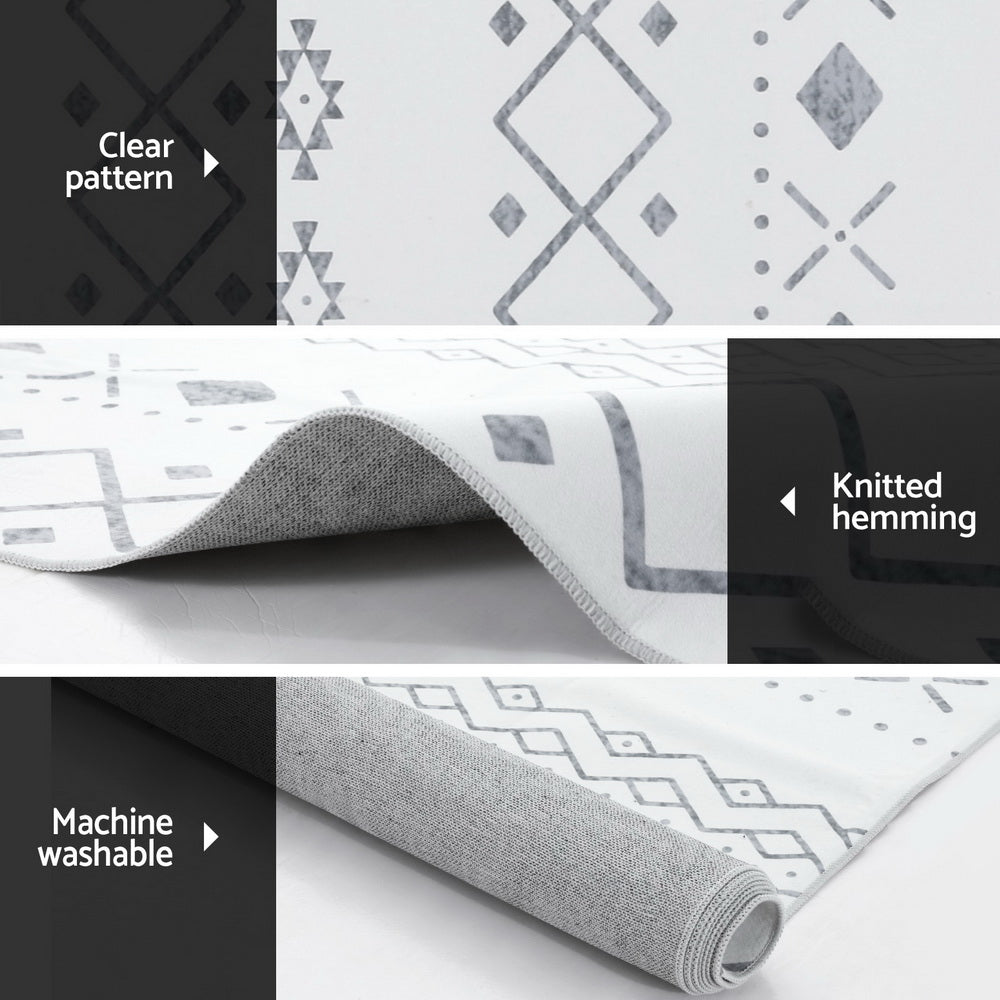 Artiss Rug 200x290cm Area Rug Washable Mat Large Carpet Soft Short Pile Una - Homecoze