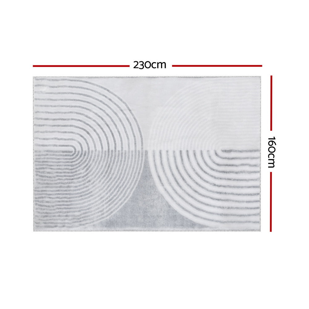 Artiss Rug 160x230cm Area Rug Washable Mat Large Carpet Faux Rabbit Fur Cyril - Homecoze
