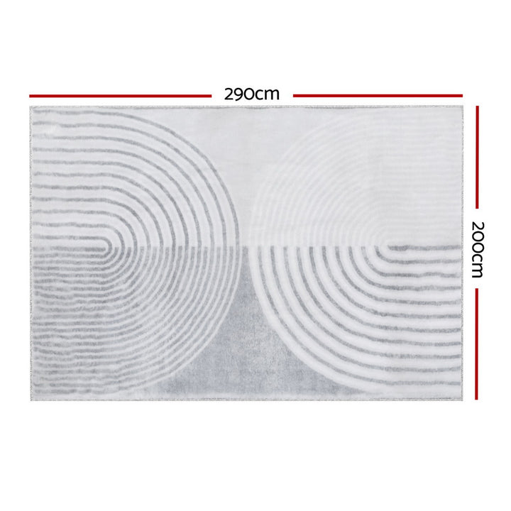 Artiss Rug 200x290cm Area Rug Washable Mat Large Carpet Faux Rabbit Fur Cyril - Homecoze