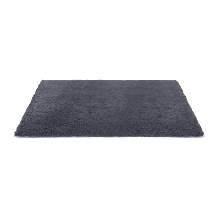 Artiss Floor Rug 140x200cm Plush Area Shaggy Rug Living Room Bedroom Carpet Grey - Homecoze
