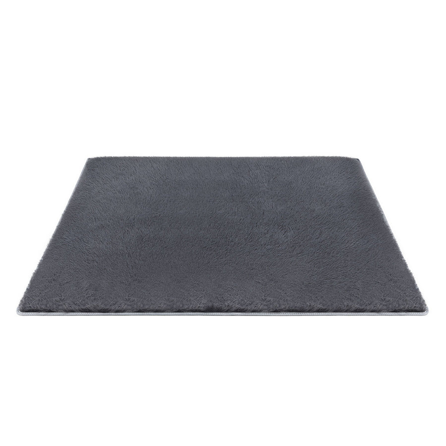 Artiss Floor Rug 200x230cm Plush Area Shaggy Rug Living Room Bedroom Carpet Grey - Homecoze
