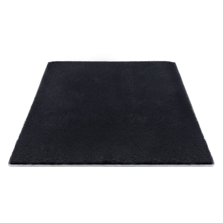 Artiss Floor Rug 200x290cm Plush Area Shaggy Rug Living Room Bedroom Carpet Black - Homecoze