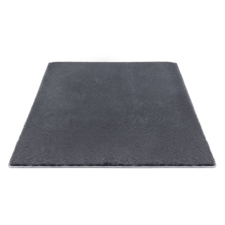 Artiss Floor Rug 200x290cm Plush Area Shaggy Rug Living Room Bedroom Carpet Grey - Homecoze
