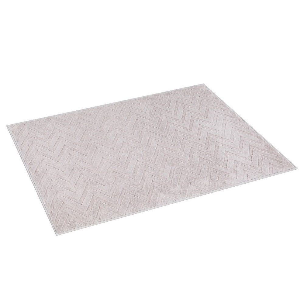 Artiss Floor Rugs 120x160cm Washable Area Mat Large Carpet Microfiber Ripple - Homecoze