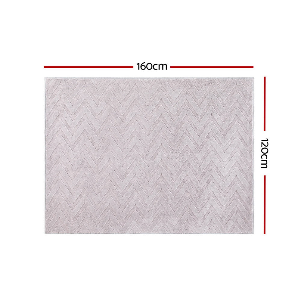 Artiss Floor Rugs 120x160cm Washable Area Mat Large Carpet Microfiber Ripple - Homecoze