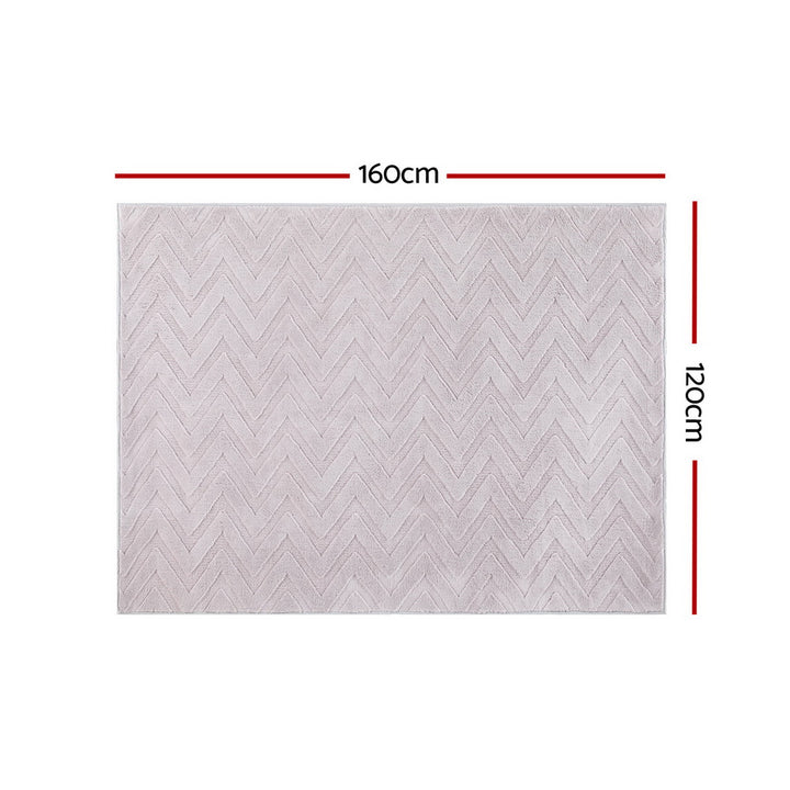Artiss Floor Rugs 120x160cm Washable Area Mat Large Carpet Microfiber Ripple - Homecoze