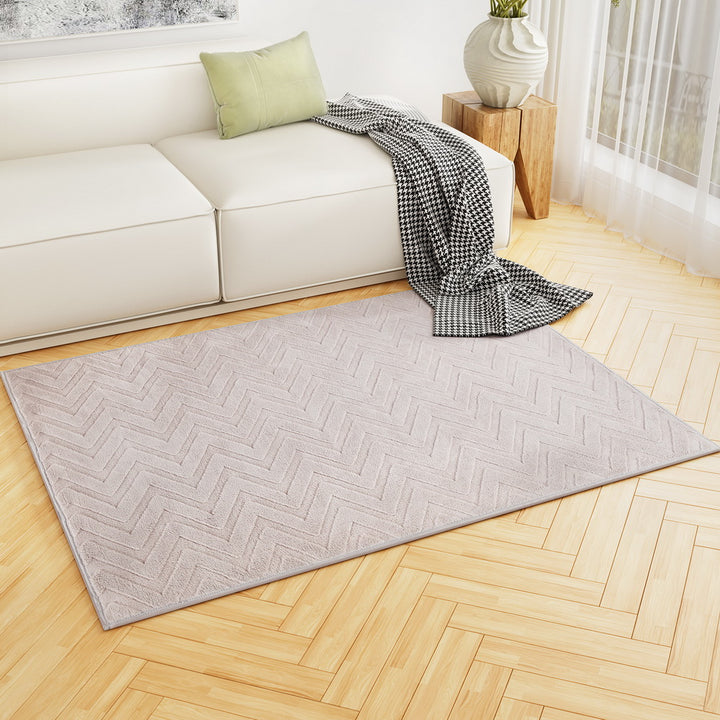 Artiss Floor Rugs 120x160cm Washable Area Mat Large Carpet Microfiber Ripple - Homecoze
