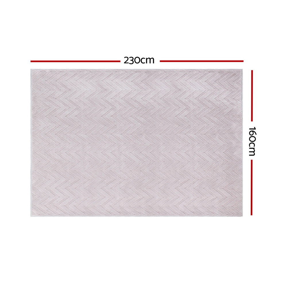 Artiss Floor Rugs 160x230cm Washable Area Mat Large Carpet Microfiber Ripple - Homecoze