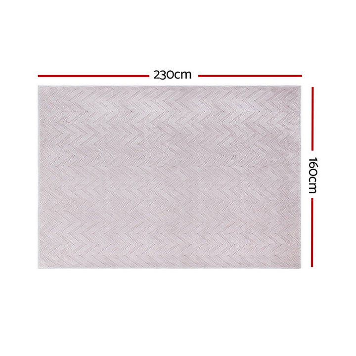 Artiss Floor Rugs 160x230cm Washable Area Mat Large Carpet Microfiber Ripple - Homecoze