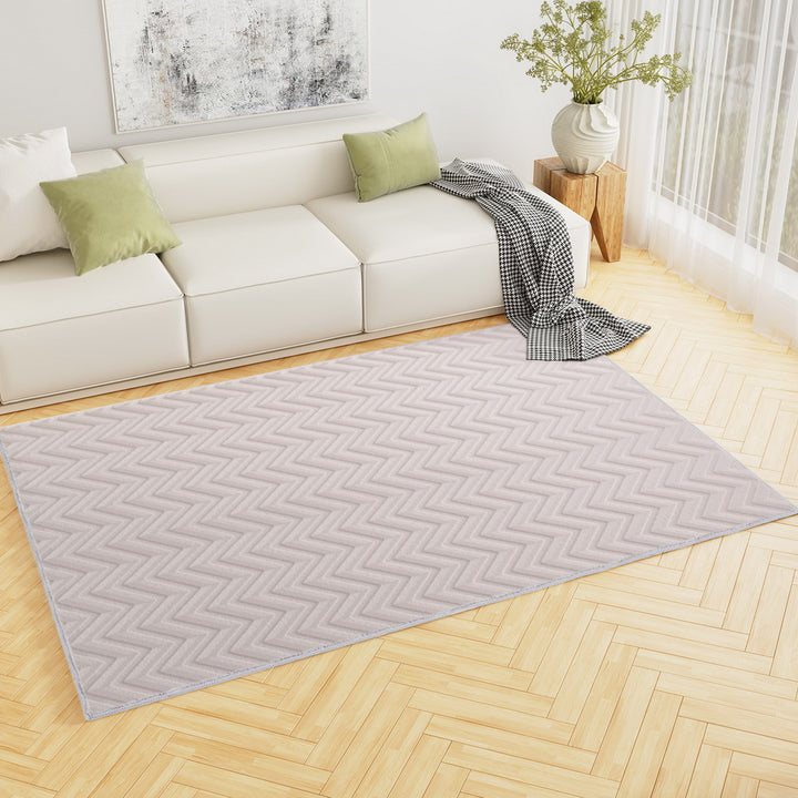 Artiss Floor Rugs 160x230cm Washable Area Mat Large Carpet Microfiber Ripple - Homecoze