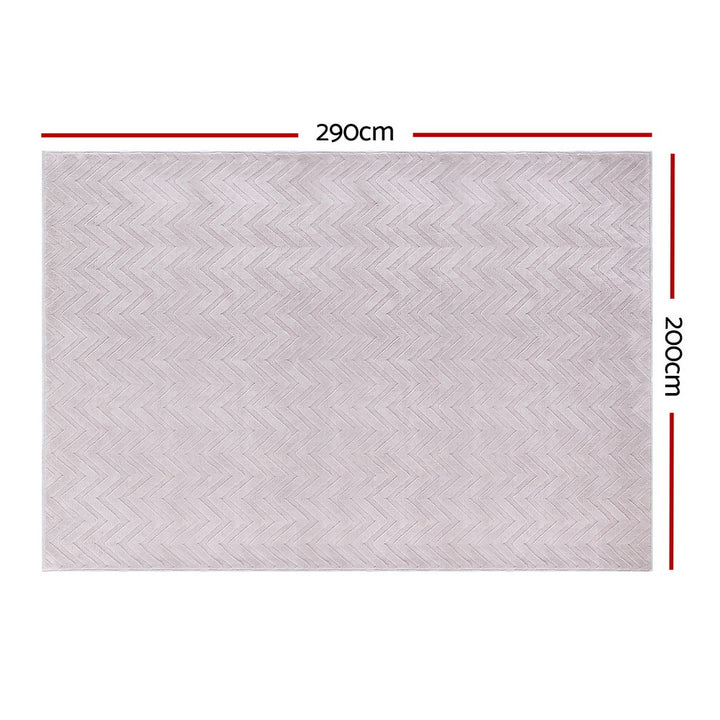 Artiss Rug 200x290cm Area Rug Washable Mat Large Carpet Microfiber Ripple - Homecoze