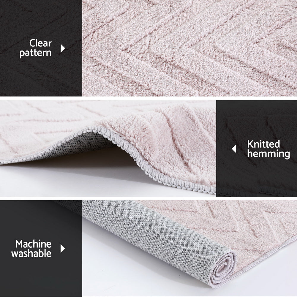 Artiss Rug 200x290cm Area Rug Washable Mat Large Carpet Microfiber Ripple - Homecoze