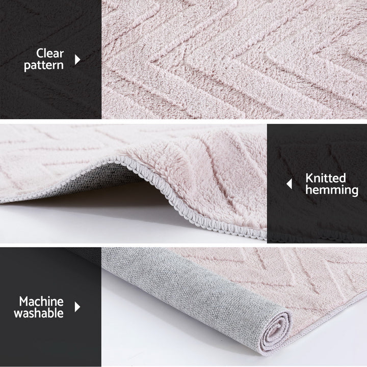 Artiss Rug 200x290cm Area Rug Washable Mat Large Carpet Microfiber Ripple - Homecoze