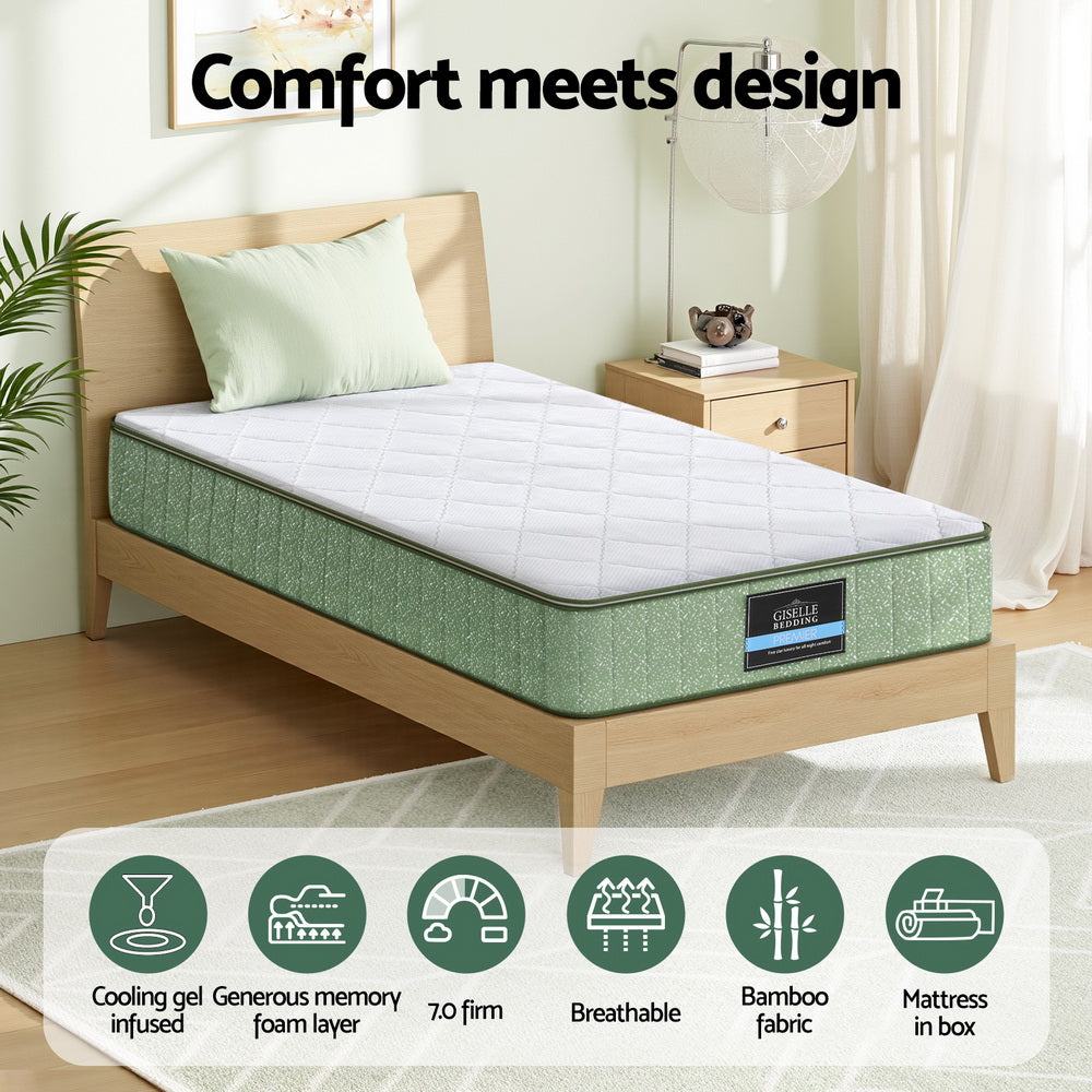 Viridion (King Single) Memory Foam Mattress | 25cm - Homecoze