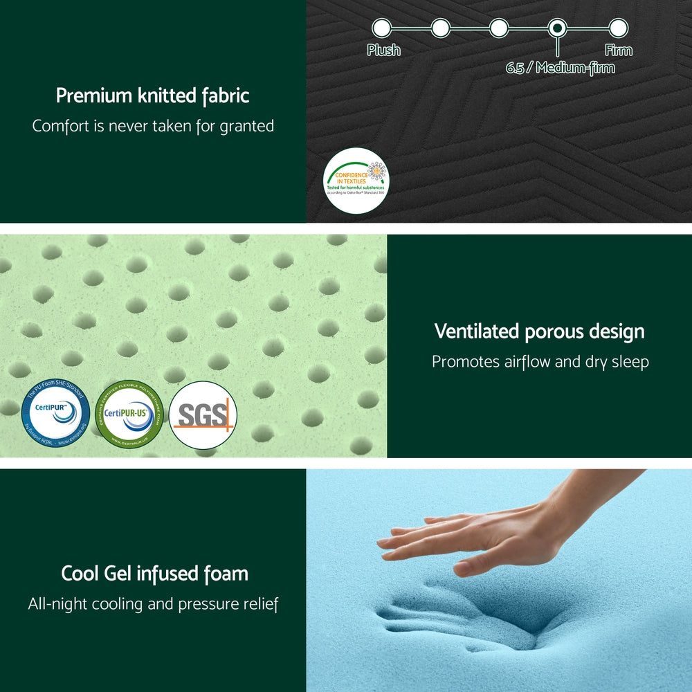 Void (King Single) Cool Gel Memory Foam Mattress – 18cm - Homecoze
