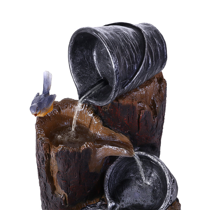 3 Tier Bucket Solar Water Fountain 76cm - Homecoze