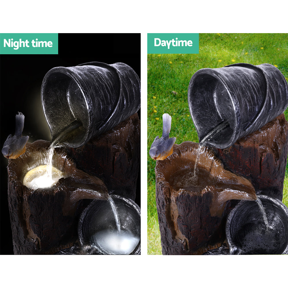 3 Tier Bucket Solar Water Fountain 76cm - Homecoze