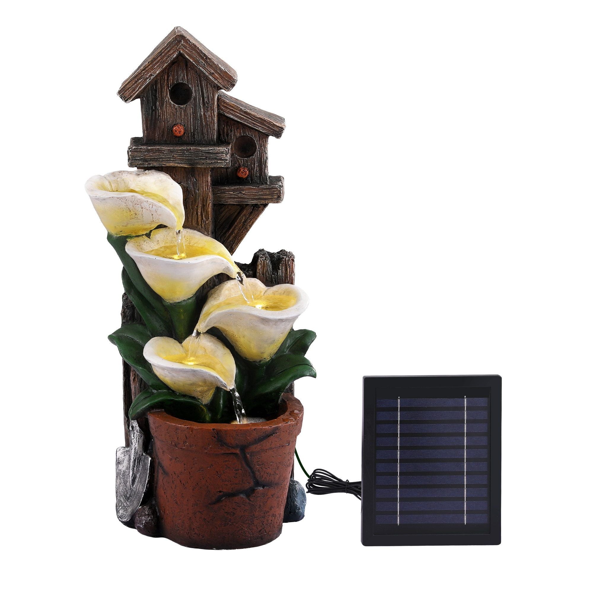 Meadow (55cm) 4-Tier Flower Solar Water Fountain