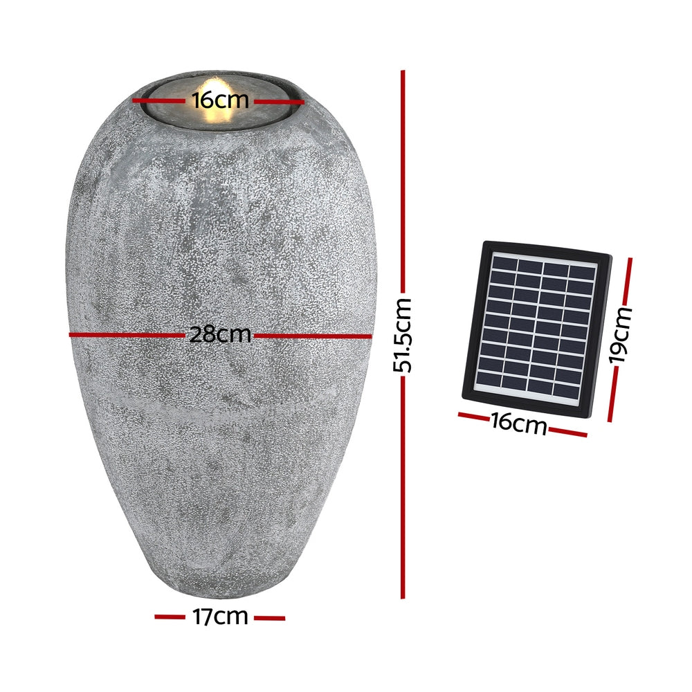 Sculptural Vase Style Solar Water Fountain - Homecoze