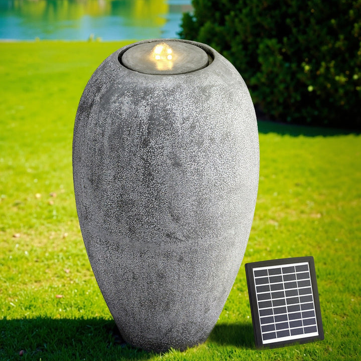 Sculptural Vase Style Solar Water Fountain - Homecoze