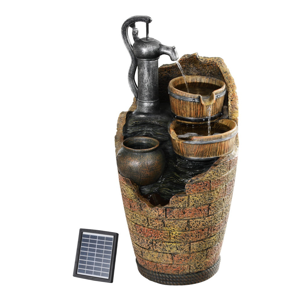 Cascading Hand Pump Style Solar Water Fountain 80cm - Homecoze