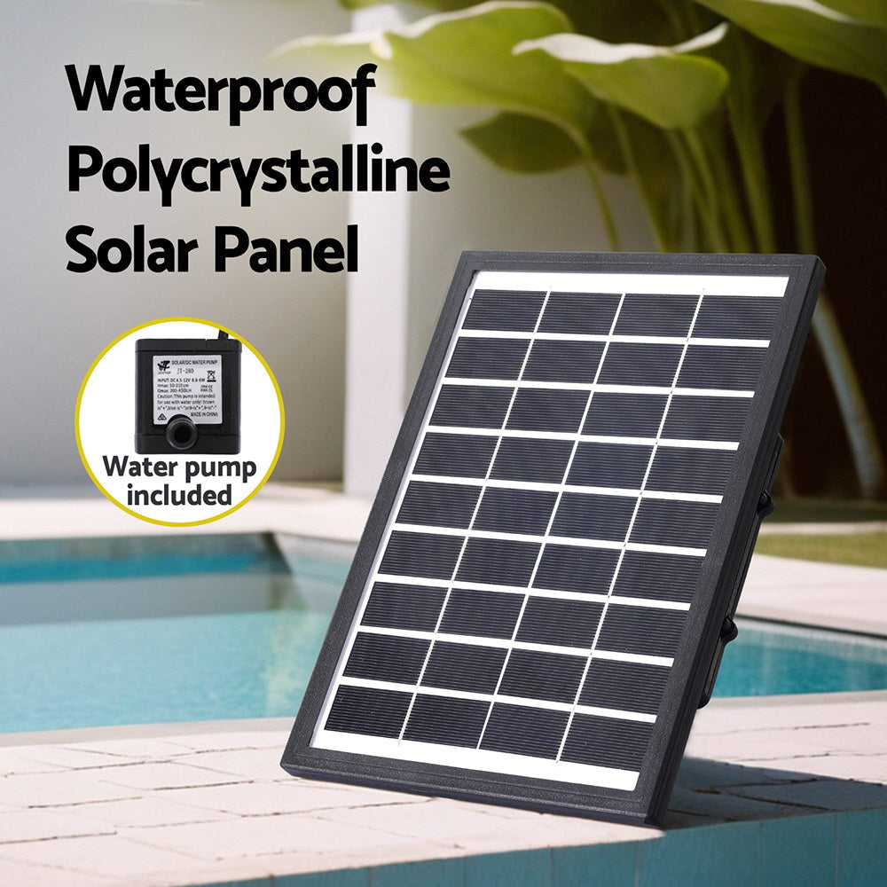 4-Tier Solar Fountain Water Feature - Brown - Homecoze