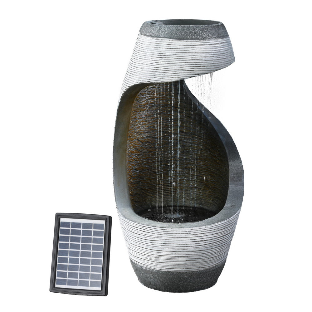 48cm Solar Water Fountain - Grey - Homecoze