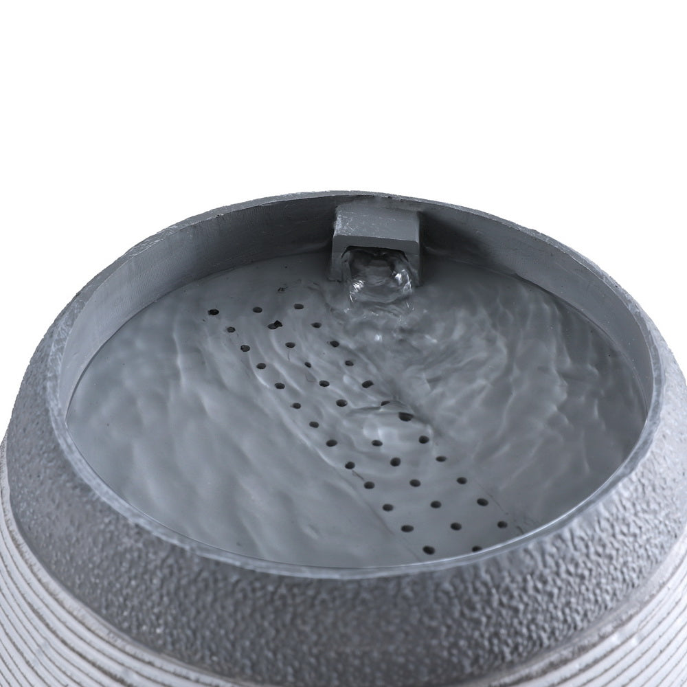 48cm Solar Water Fountain - Grey - Homecoze