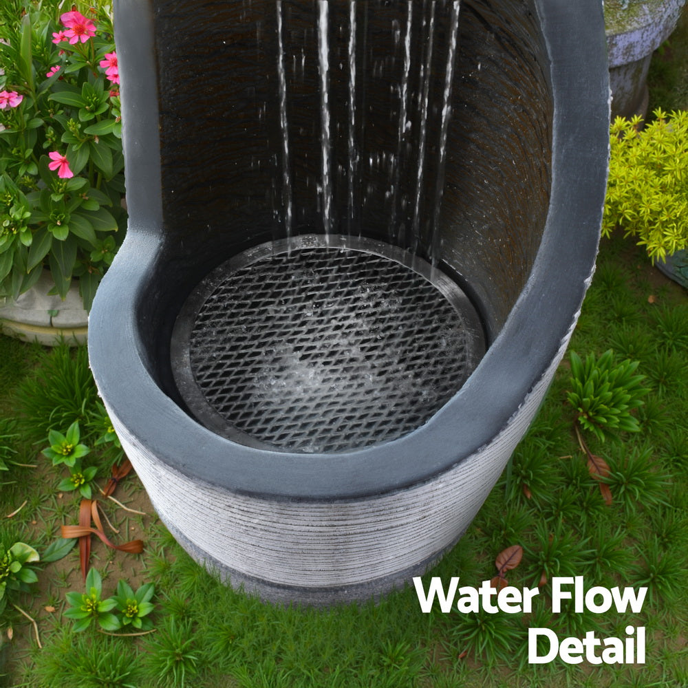 48cm Solar Water Fountain - Grey - Homecoze