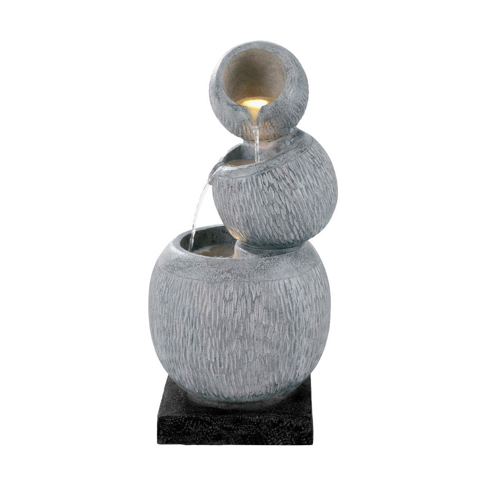 Solar Cascading Water Fountain with LED Light 80cm - Homecoze