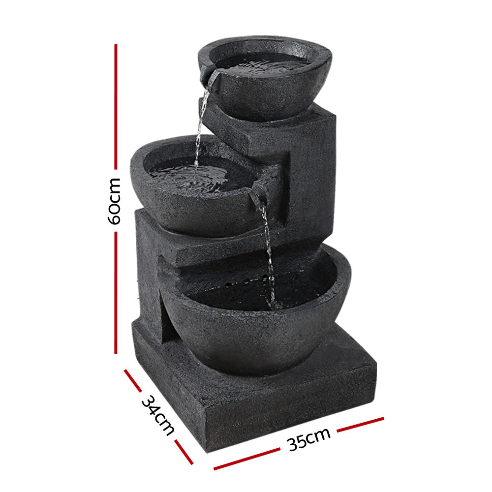 Solar Fountain with LED Lights - Homecoze