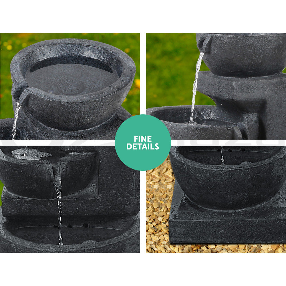 Solar Fountain with LED Lights - Homecoze