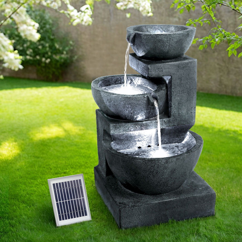 Solar Fountain with LED Lights - Homecoze