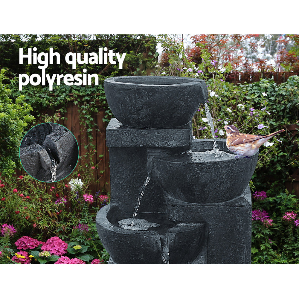 Callan (72cm) 4-Tier Solar Water Fountain - Blue - Homecoze